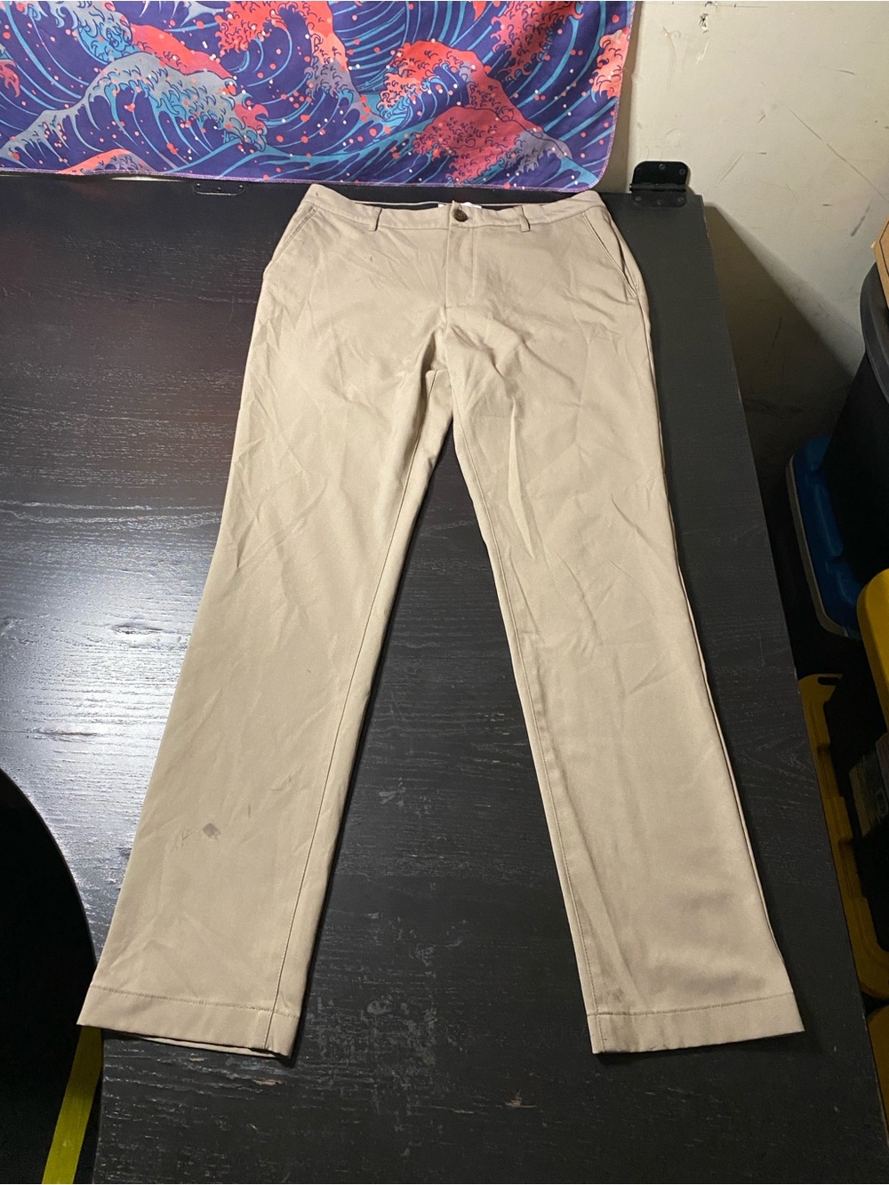 Men's Slim-Fit Khaki Chinos in Tan